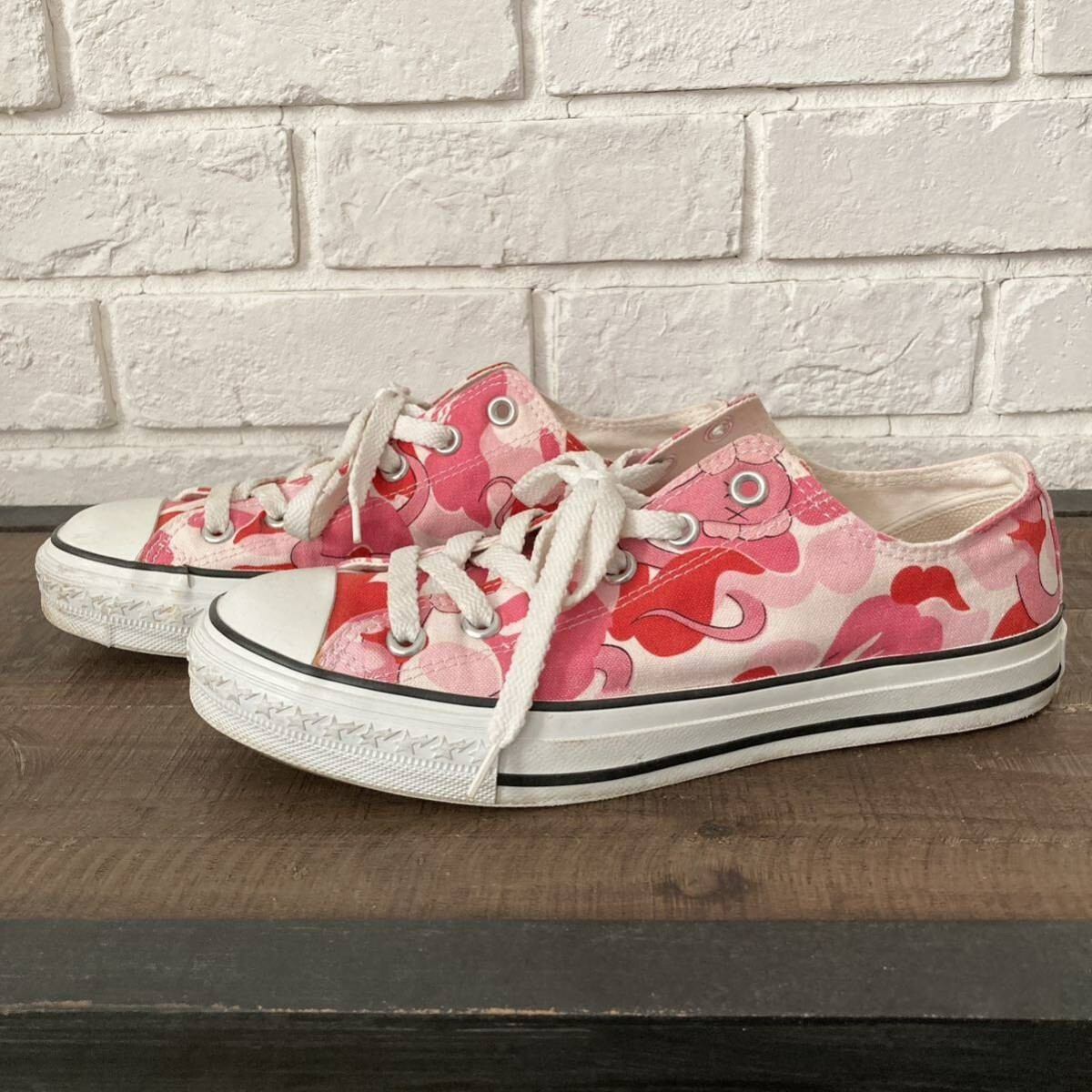 BAPE × KAWS Bendy ABC camo Pink sneakers a bathing ape NIGO US 7