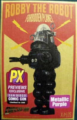 2013 SDCC X-PLUS FORBIDDEN PLANET ROBBY THE ROBOT PURPLE DIECAST