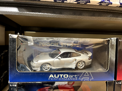PORSCHE 911 (996) TURBO COUPE GT2 SILVER BY AUTOart 1:18 77841 IN