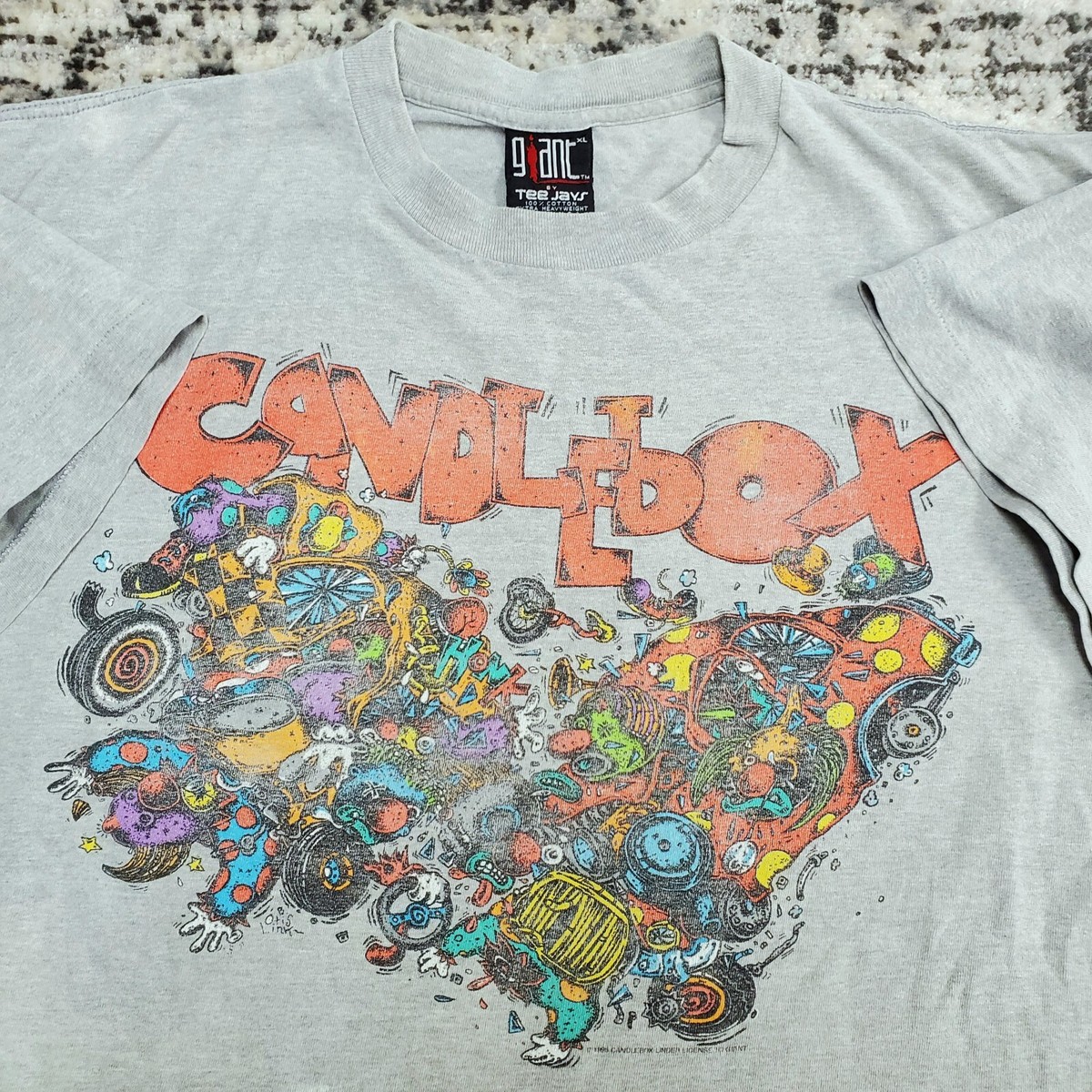 Vintage 90s Candlebox Band Tee 1996 Tour Shirt Giant Tag XL Gray