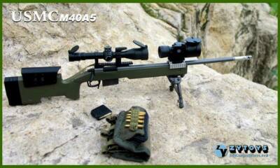 ZYTOYS ZY8024 1/6 USMC M40A5 Sniping Rifle Set 4 colors for 12