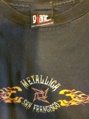 Metallica Vintage Long Sleeve 90's Flames RARE XL Load Reload Fits