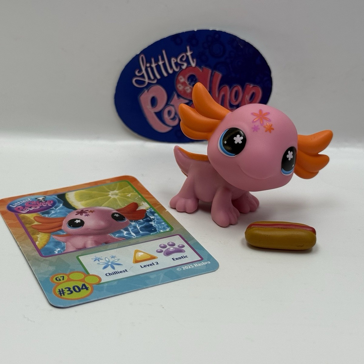 AXOLOTL #G7 #304 W/ Accessories - Authentic Littlest Pet Shop