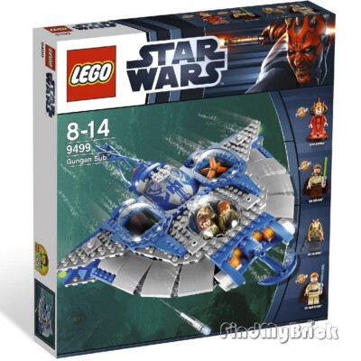 Lego Star Wars 9499 Gungan Sub Queen - Amidala Qui-Gon Jinn Obi
