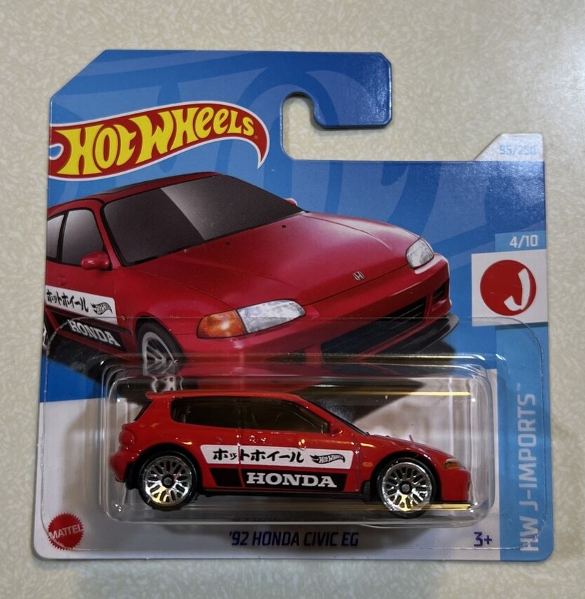 NEW 2024 Hot Wheels Short Card E Case 92 Honda Civic Eg Red | eBay