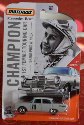 Matchbox '62 Mercedes-Benz 220 Se Sedan Champion 1st Female Grand