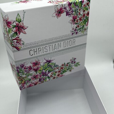 CHRISTIAN DIOR FLORAL GIFT BOX L 8in W 4in D 4in H 8in-NEW IN