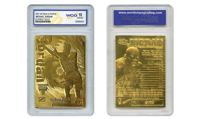 Lot of 5 * 1997 MICHAEL JORDAN FLEER Z-FORCE 23K GOLD CARD GRADED