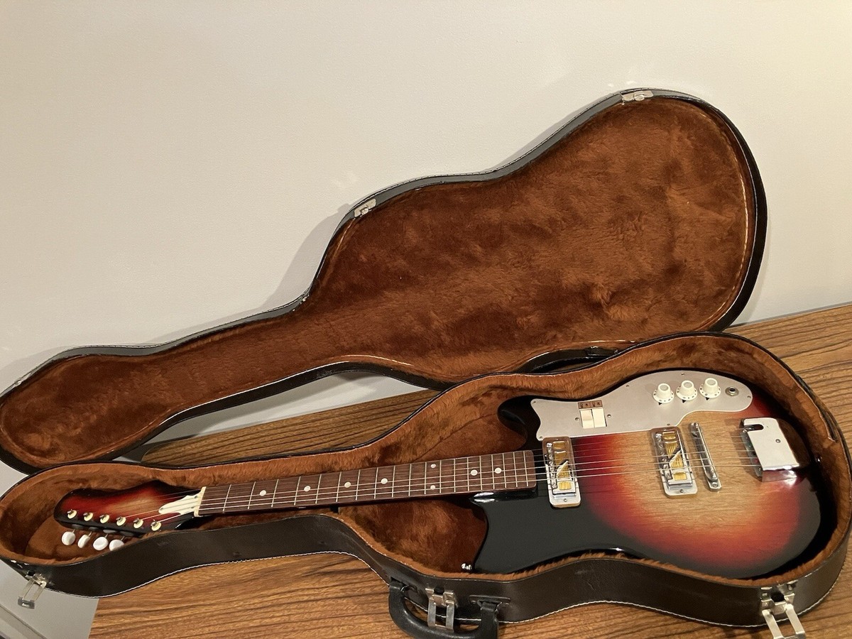 Vintage 1960s Tiesco EJ-2 Electric Guitar Gold Foil Japan Zimgar
