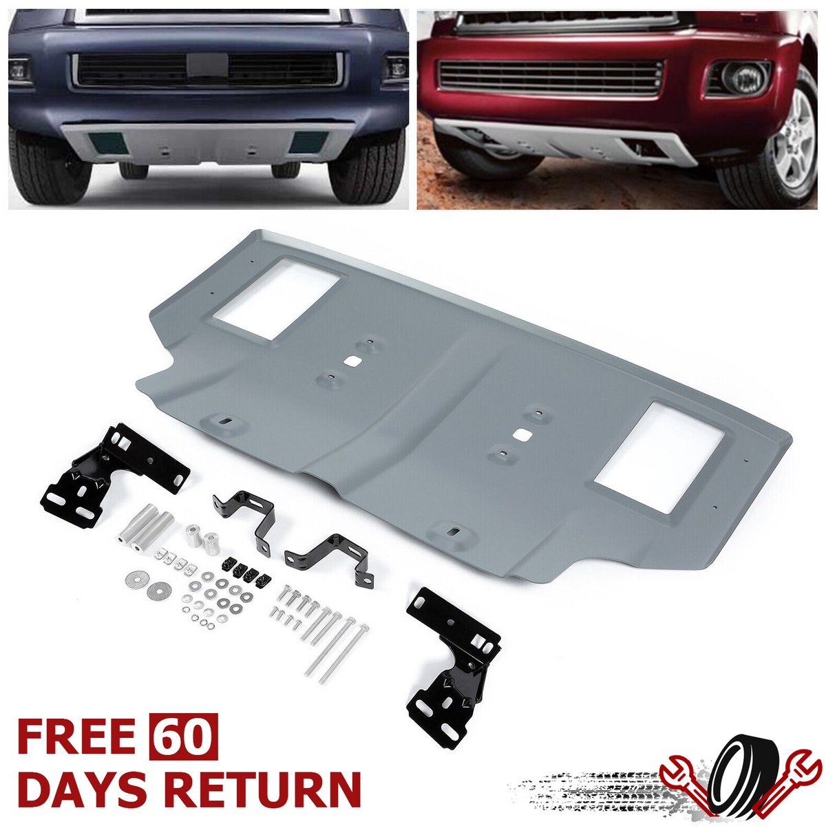 For 2007-2014 Toyota Tundra Sequoia Front Skid Plate Large Engine