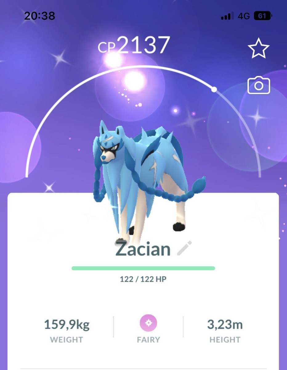 Shiny Zacian GUARANTEED LUCKY Pokemon Gen8 Go Pokémon Galar Read