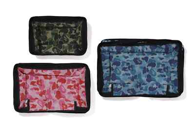 BAPE A BATHING APE ABC CAMO TRAVEL POUCH M 1K20182015 3 pieces