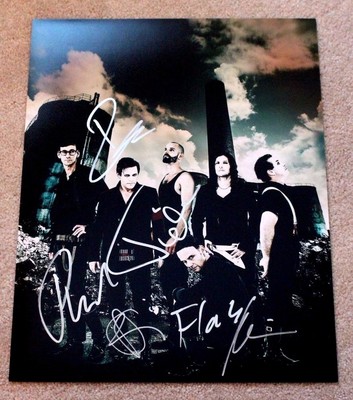 RAMMSTEIN FULL BAND SIGNED 11x14 PHOTO X6 W/COA TILL LINDEMANN