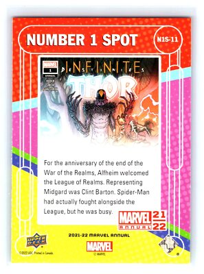 2021 Upper Deck Marvel Annual #N1S-11 Thor Annual #1 Number One