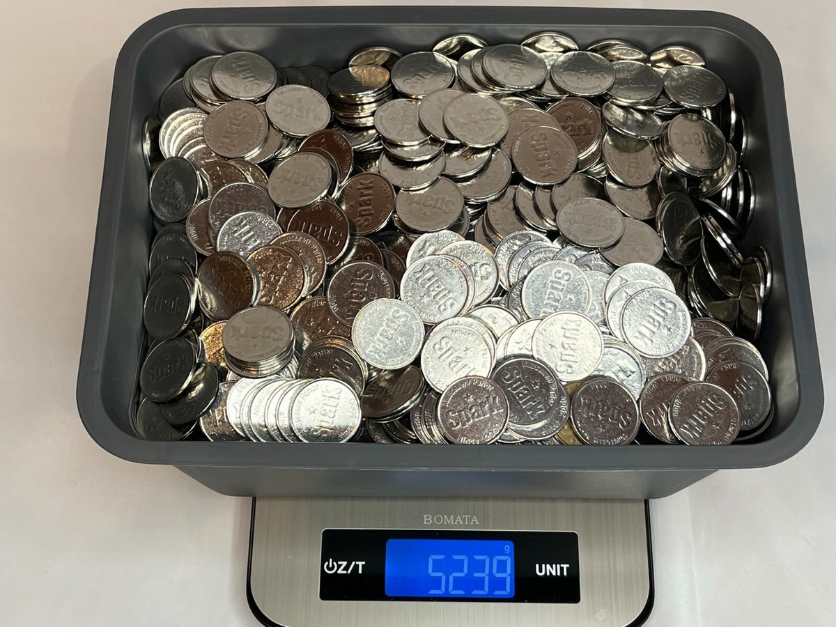 1000 PACHISLO SLOT MACHINE TOKENS - Standard 0.984inch 25mm USED