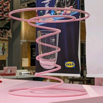 Gustaf Westman X Ikea Vinterfint Vase Pink Spiral 12 ¼