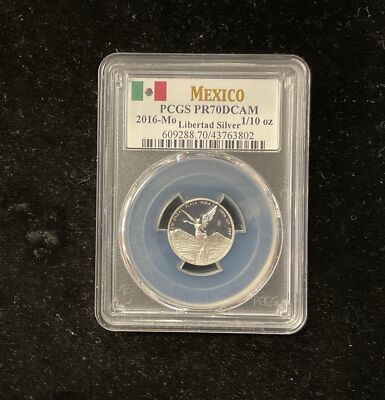 2016-Mo Mexico PCGS PR70DCAM 1/10 oz Proof Silver Libertad | eBay