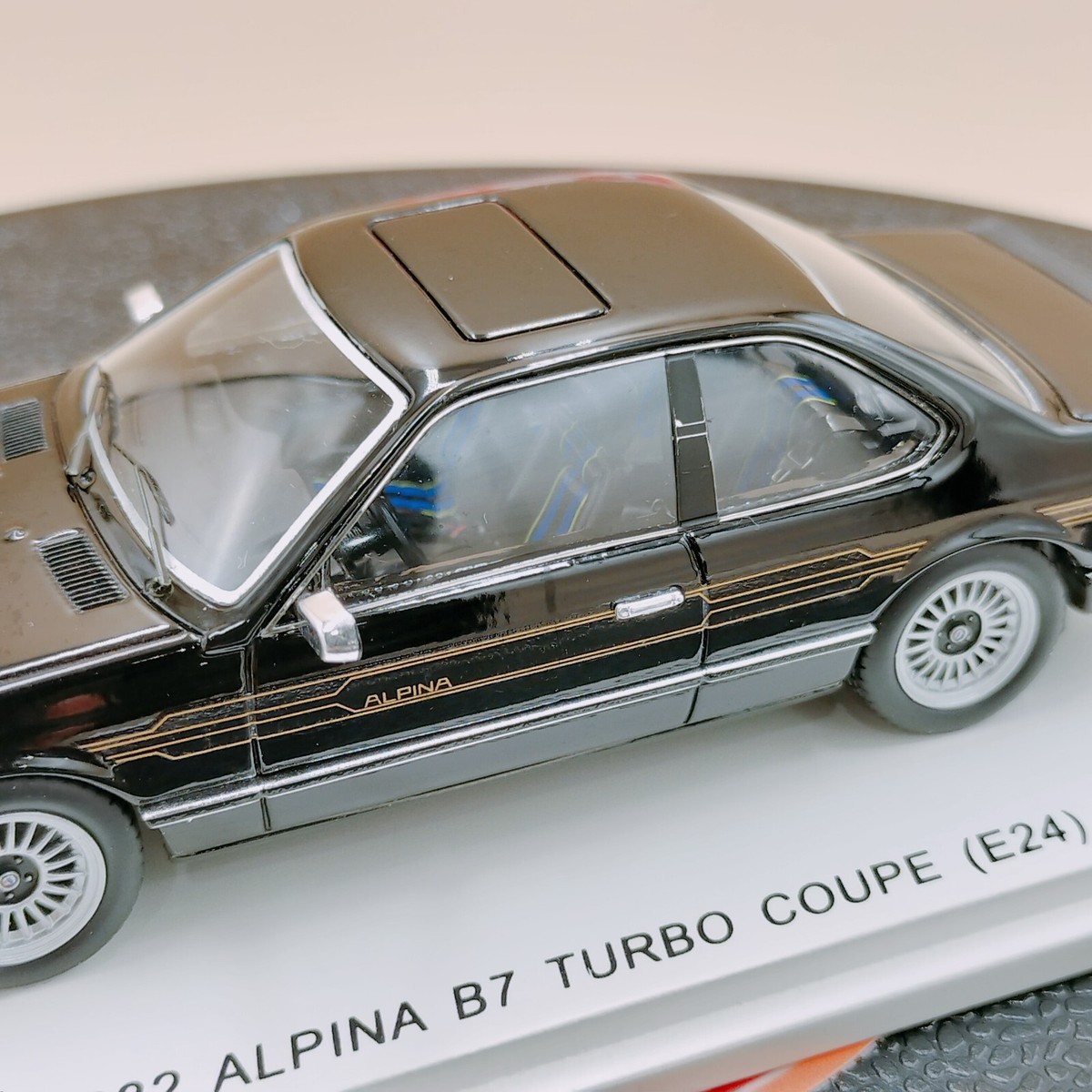 Spark 1/43 BMW Alpina B7 turbo coupe E24 1982 Black KID BOX