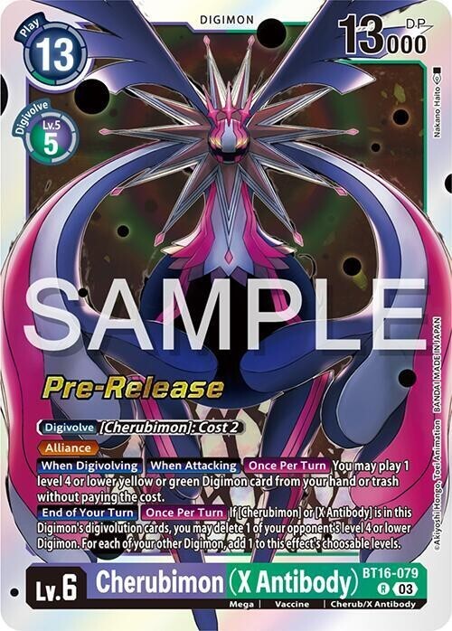 Cherubimon (X Antibody) Pre-Release Foil - BT16-079 NM - Digimon