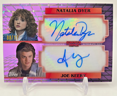 2025 Topps High Tek Stranger Things Dual Auto /11 Nancy & Steve