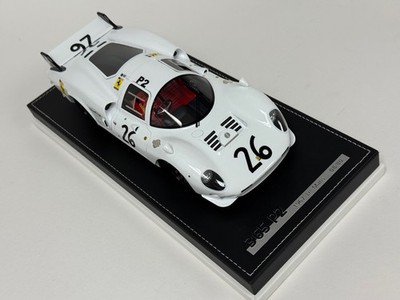 1/18 AB Models Ferrari 365 P2 White Elephant Car #26 1967 Le Mans