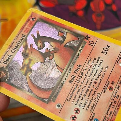 Dark Charizard ~ 4/82 ~ Holo ~ TEAM ROCKET ~ DAMAGED ~ Pokemon