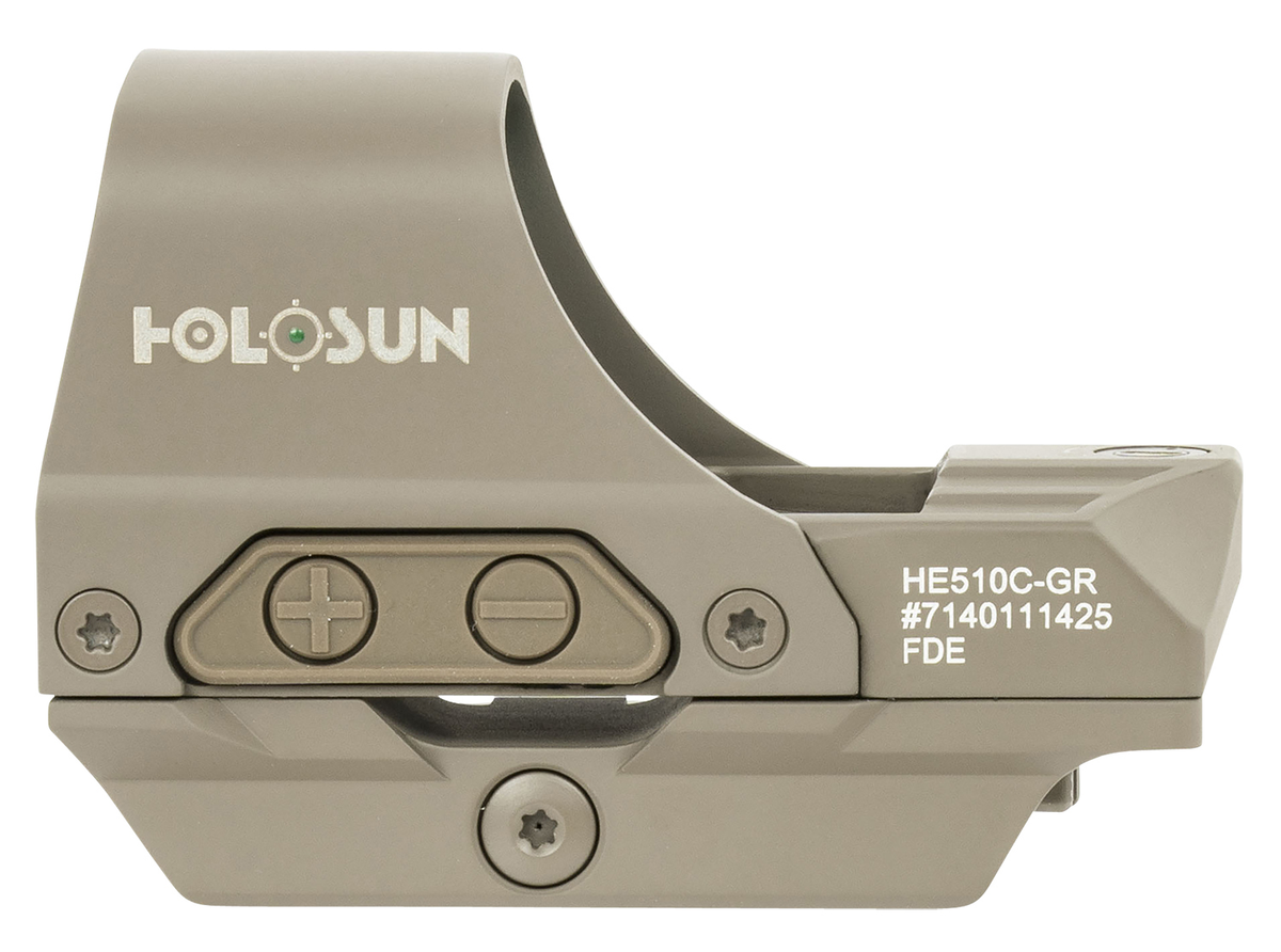 HOLOSUN HE510C-GR-FDE Multiple Reticle Green Dot Reflex Sight