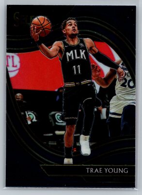 2020-21 Panini Select #227 Trae Young Blue Courtside | eBay