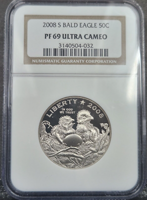 2008-S Bald Eagle 50c Proof PF 69 Ultra Cameo NGC #828 | eBay