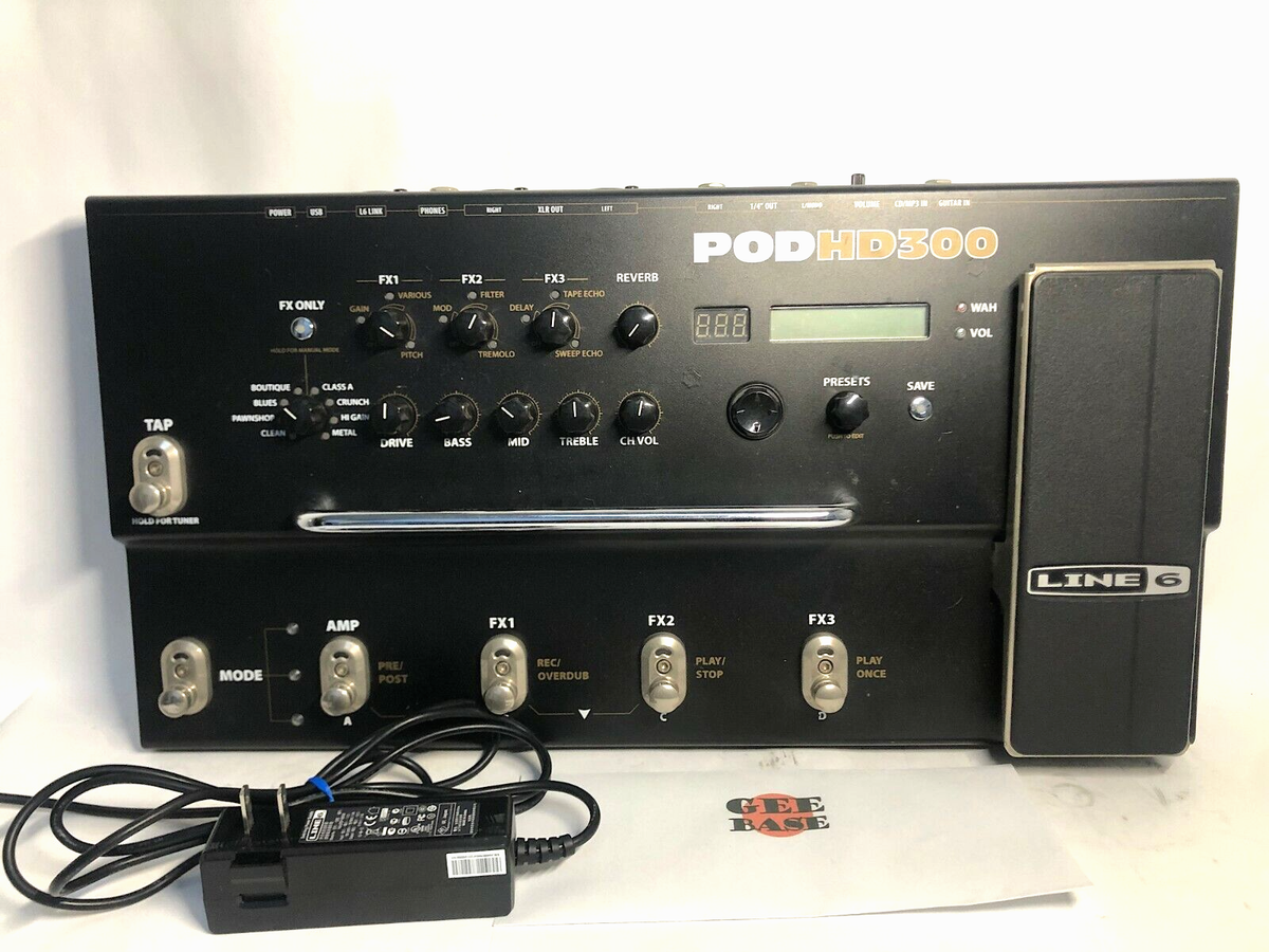 Line 6 POD HD300 Guitar Multi-Effects Processor With Power Adapter