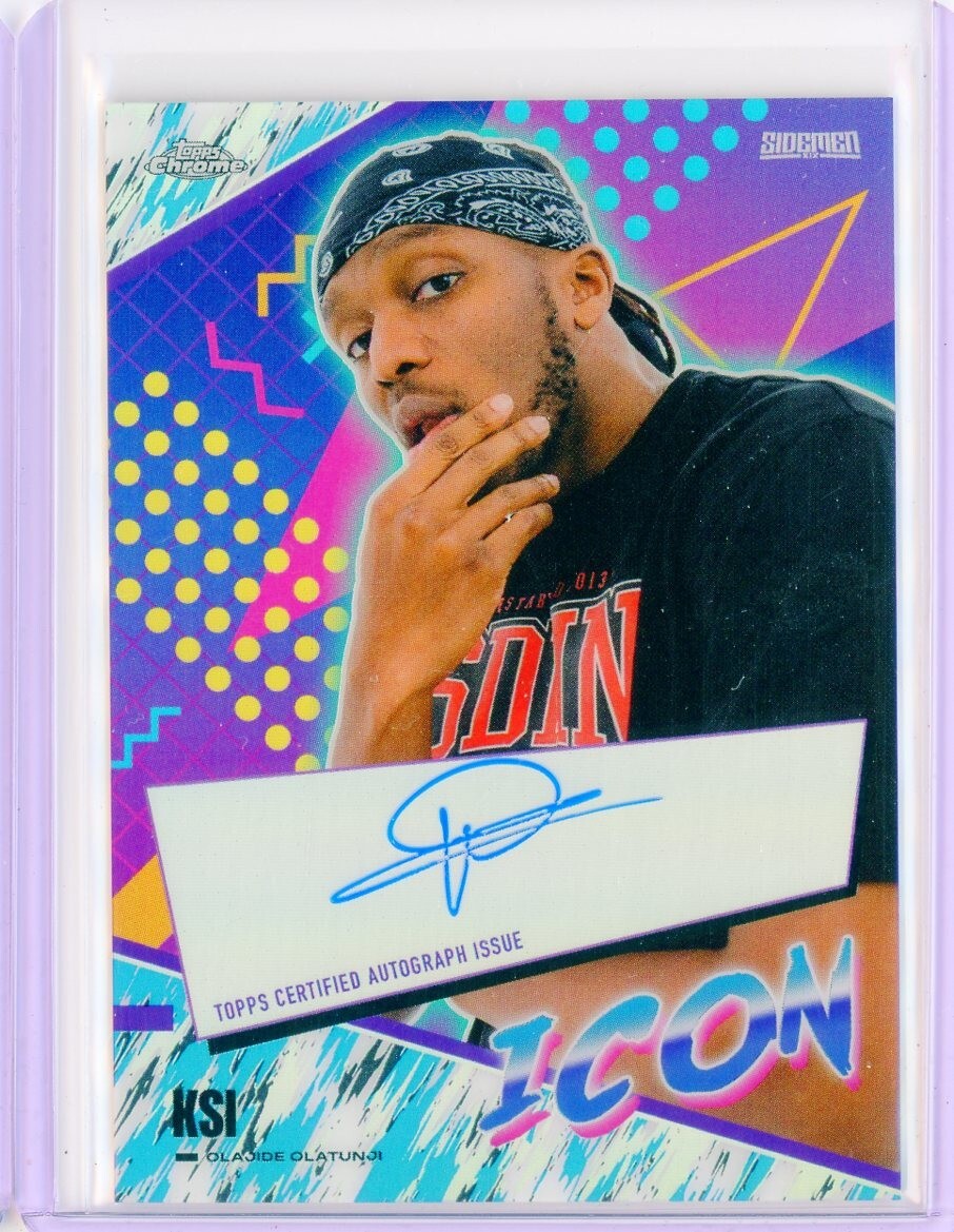 2023 Topps Chrome x Sidemen XIX KSI Blue Shimmer AUTO Autograph