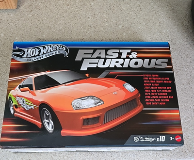 2025 Hot Wheels Silver Series Fast & Furious 10 Car Pack Box Set