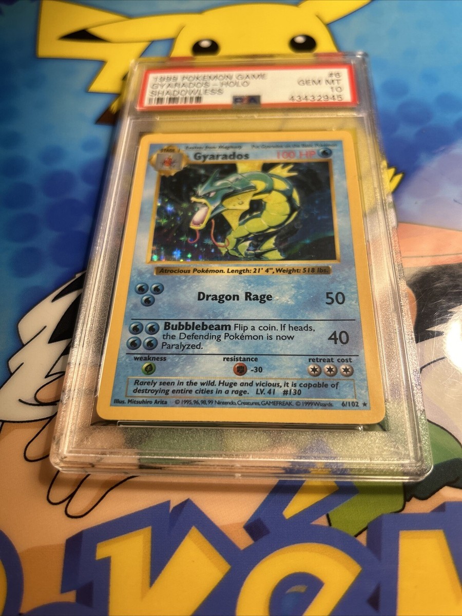 PSA 10 Shadowless Gyarados Base Set Holo 6/102 | eBay
