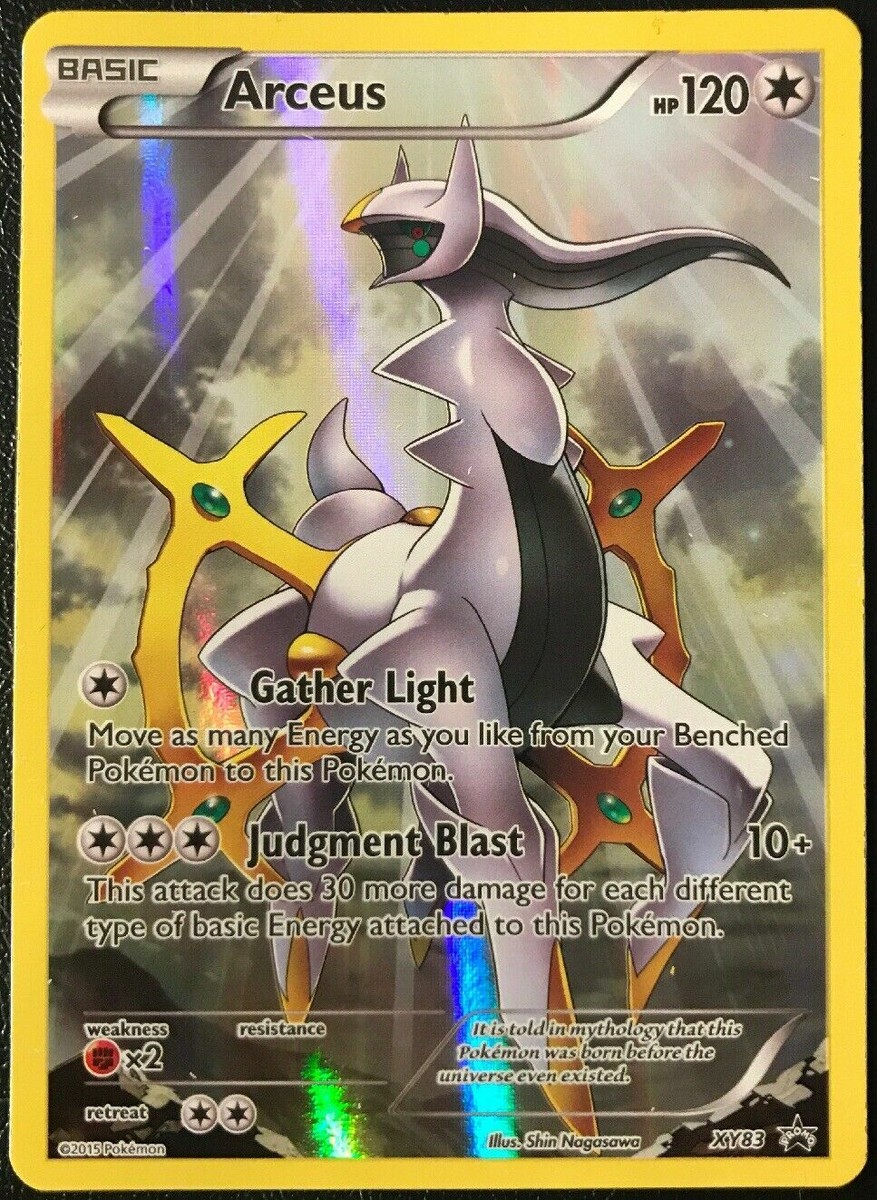FULL ART Arceus ULTRA RARE Pokemon Black Star Promo XY83 Legendary