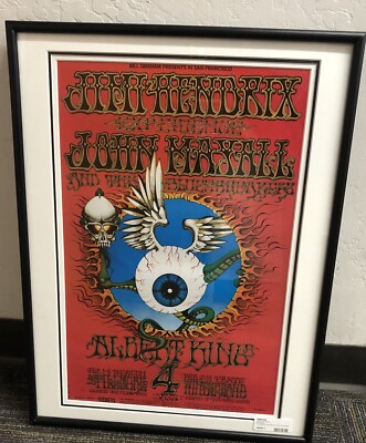 Jimi Hendrix BG-105 2nd Print Flying Eyeball Poster Rick Griffin