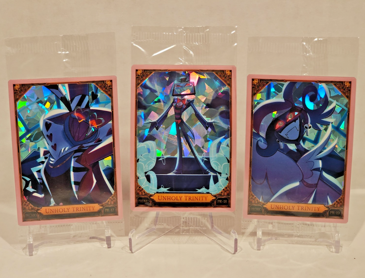 Hazbin Hotel Promo Trading Card Cracked Ice Unholy Trinity PR-17