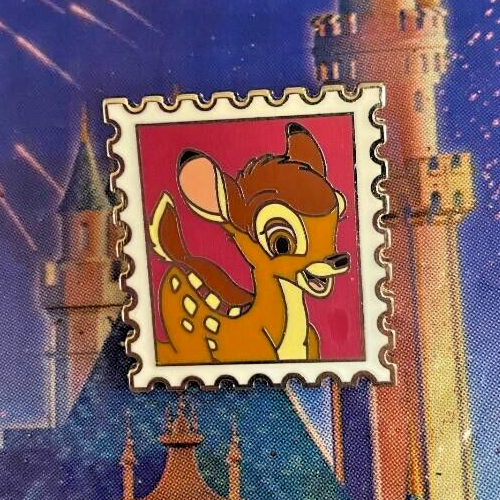 ✉️ Disney Postage Stamp 6 Pins Lady & Tramp Cheshire Cat Jiminy