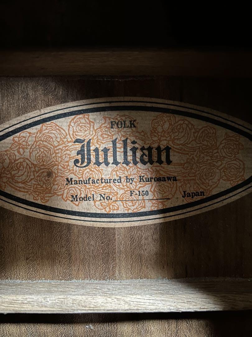 Folk Acoustic Guitar Jullian by Kurosawa Gakki F-150 Model 1970s