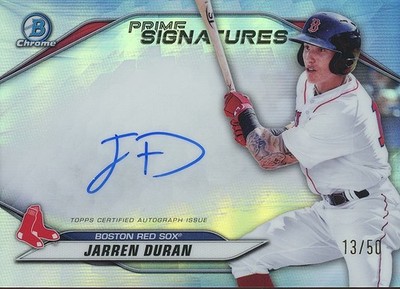 Jarren Duran 2020 Bowman Chrome On Card Auto Autograph RC Boston