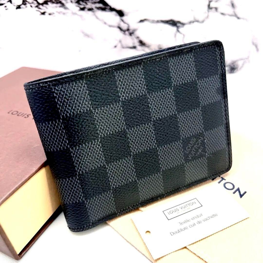 LOUIS VUITTON N62663 Damier Graphite Portefeuille Multiple Bifold