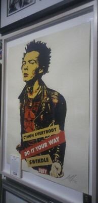 Sid Vicious Print 2003 Obey Giant Shepard Fairey Signed Artwork