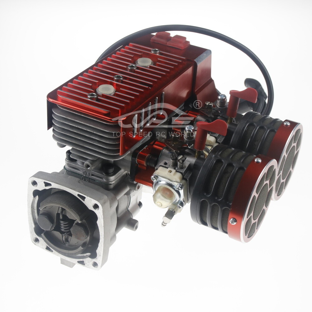 CNC Metal 58CC Two Twin Cylinders Engine Kit For 1/5 HPI RV Baja