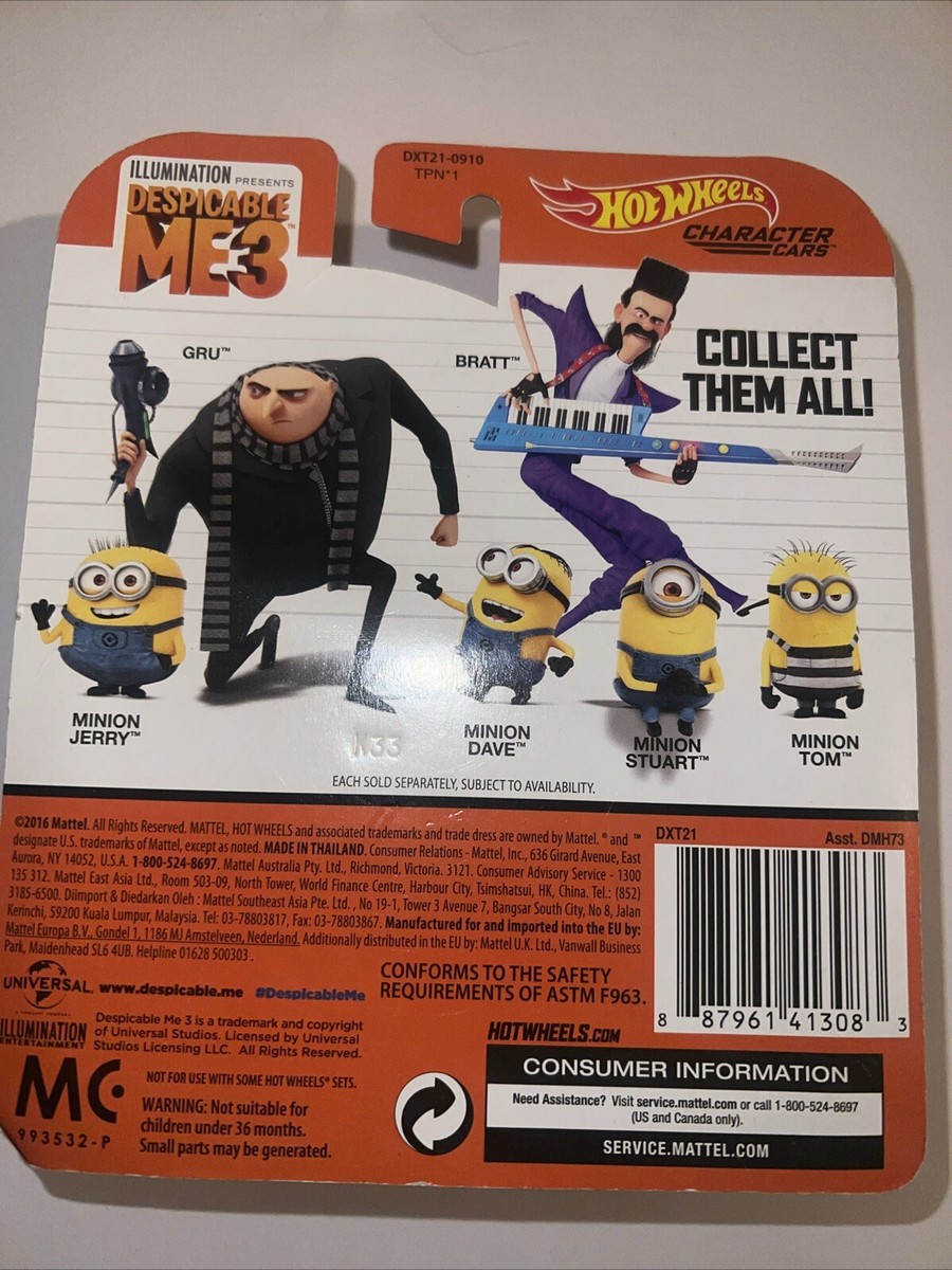 Hot Wheels Minions - Despicable Me 3 Car - Pick From List Brand