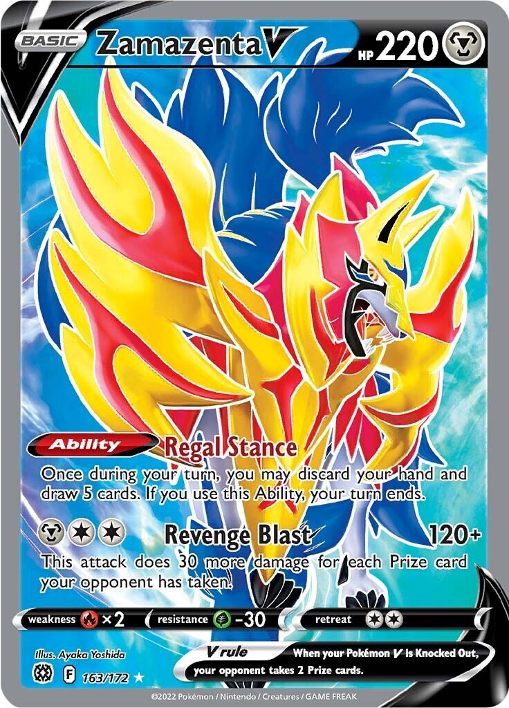 Zamazenta V (Full Art) 163/172 Swsh09: Brilliant Stars Holo for