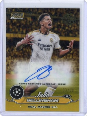 Jude Bellingham 2023-24 Stadium Club Chrome Members Only Gold Auto