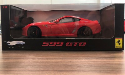 FERRARI 599 GTO SCUDERIA ROSSO RED HOT WHEELS ELITE EDITION 1:18
