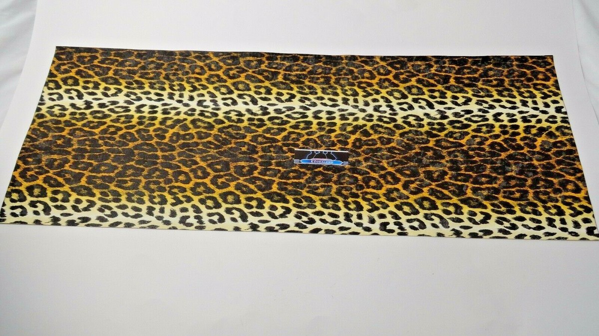 Vintage Arctic Cat Seat Vinyl Yellow Leopard Print 13.5