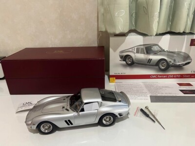 CMC 1/18 Ferrari 250 GTO 1962 Silver M-151 Die-cast Model Used