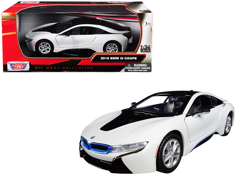 2018 BMW i8 Coupe - Motormax 1:24 Metallic White - 79359WH* | eBay