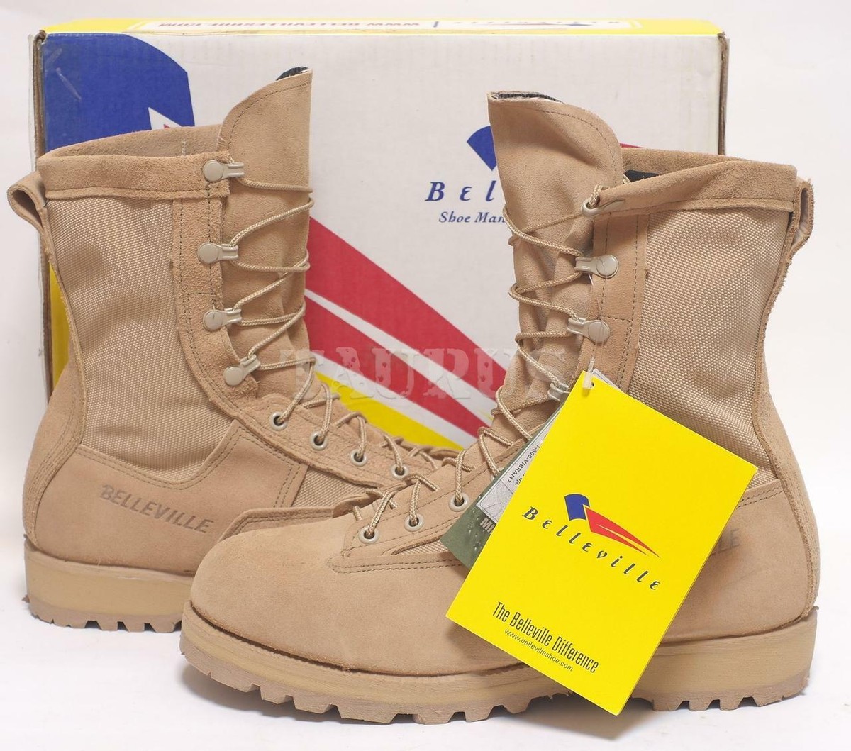 Made in US New 790 G Belleville Desert Tan Army Combat Goretex